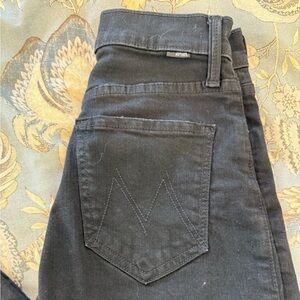 Mother Black Denim Jeans - the rambler ankle size 24